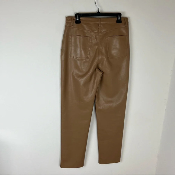 Aritzia Wilfred The Melina Pant Vegan Leather Brown Size 12 - Picture 7 of 10